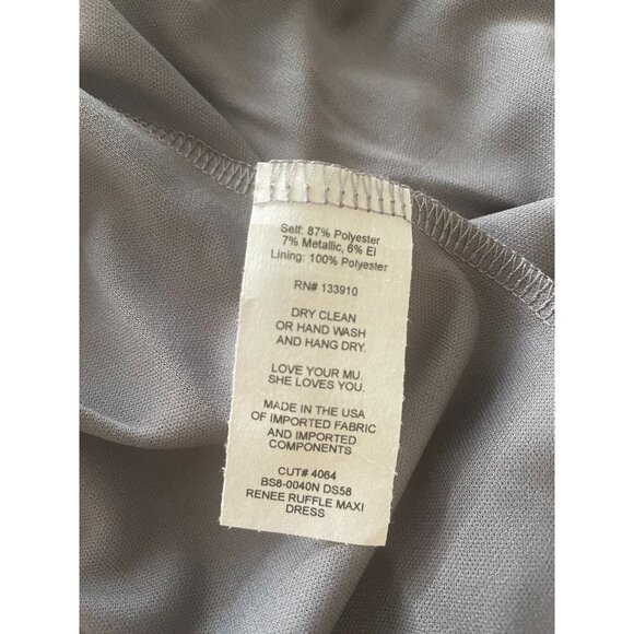 Show Me Your Mumu Dress Womens Small Renee Maxi Ruffle Dancing Queen Shine Smoke - Picture 11 of 12